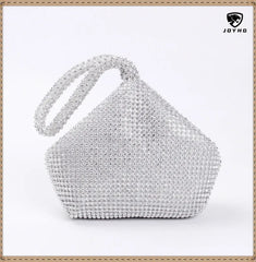 Silver Crystal Evening Bags for Women