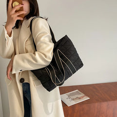 Soft Canvas Bag Woman Big Shoulder Bag Casual Shopping Totes