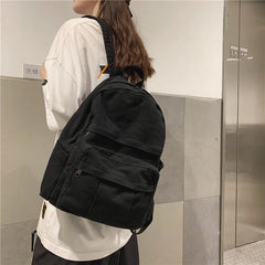 Canvas School Backpack for Students Travel Rucksack