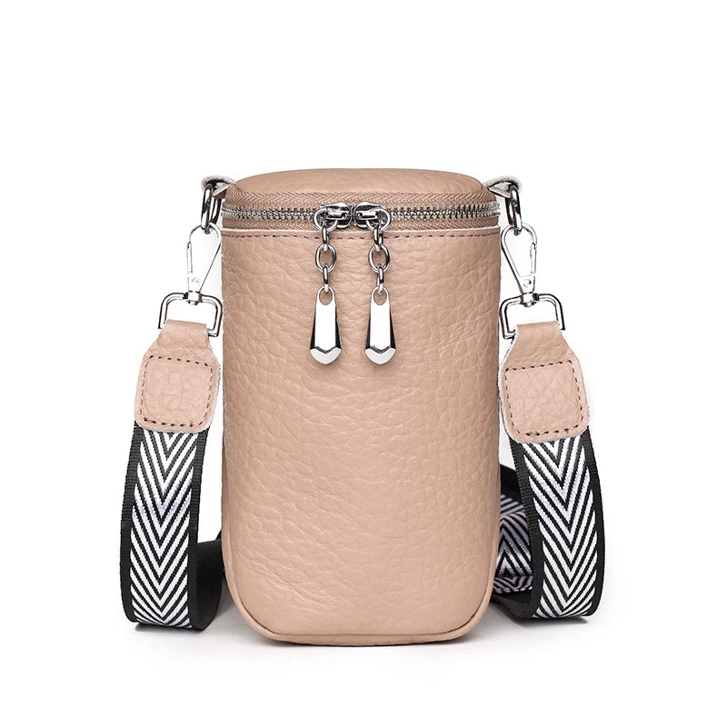 Soft Cow Leather Girl Phone Messenger Bag Crossbody Shoulder Bag