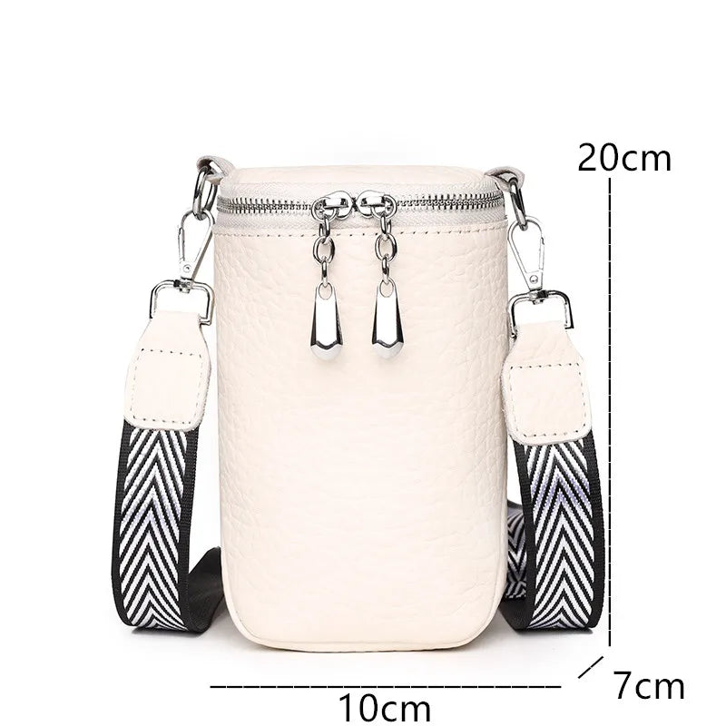 Soft Cow Leather Girl Phone Messenger Bag Crossbody Shoulder Bag