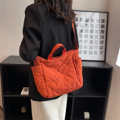 Quilted Small Messenger Shoulder Bag Padded Women Winter Purse