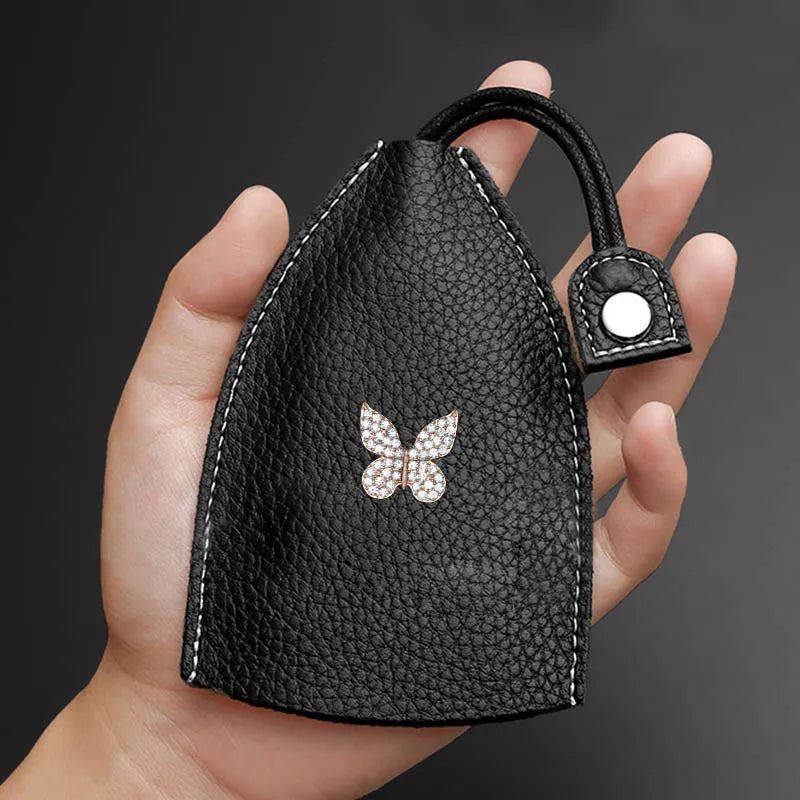 Leather Keychain Housekeeper Hasp Car Key Holder