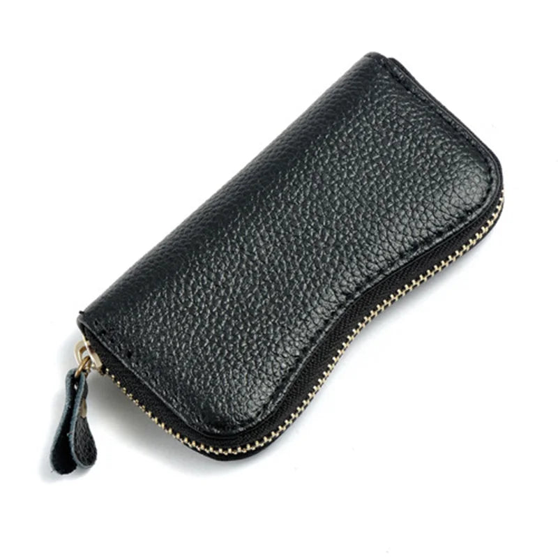 Soft Leather Key Case Bag Cover Multifunction Keychain Housekeeper Purse