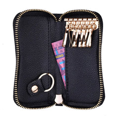 Soft Leather Key Case Bag Cover Multifunction Keychain Housekeeper Purse