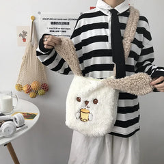 Warm Lamb Wool Women's Crossbody Bag