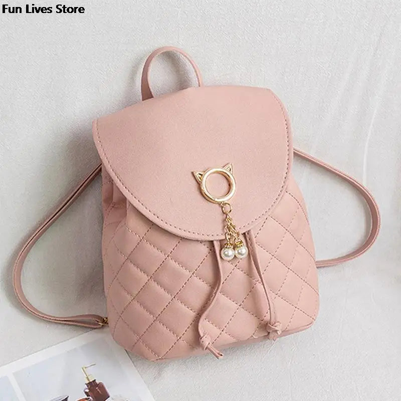 Soft Leather Backpack Women Schoolbags Wedding Party Double Shoulder Purse Femal