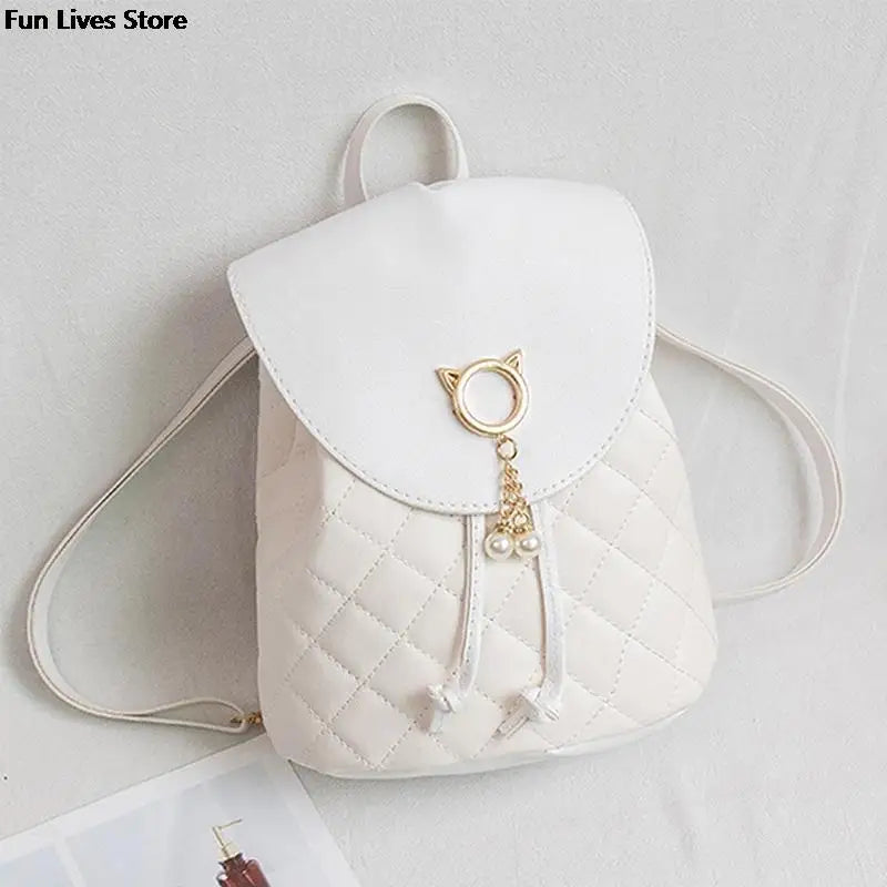 Soft Leather Backpack Women Schoolbags Wedding Party Double Shoulder Purse Femal