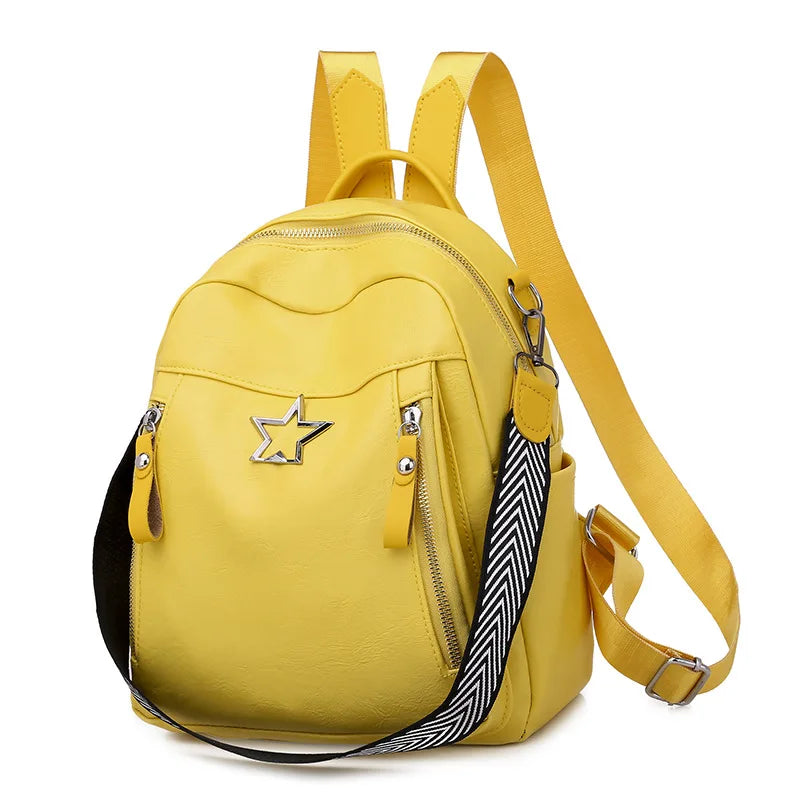 Soft Leather Backpack Women Multifunctional Ladies Bag Backpack