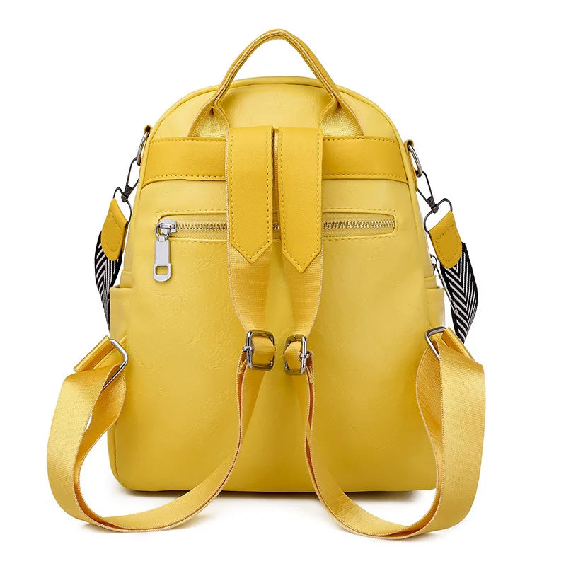 Soft Leather Backpack Women Multifunctional Ladies Bag Backpack