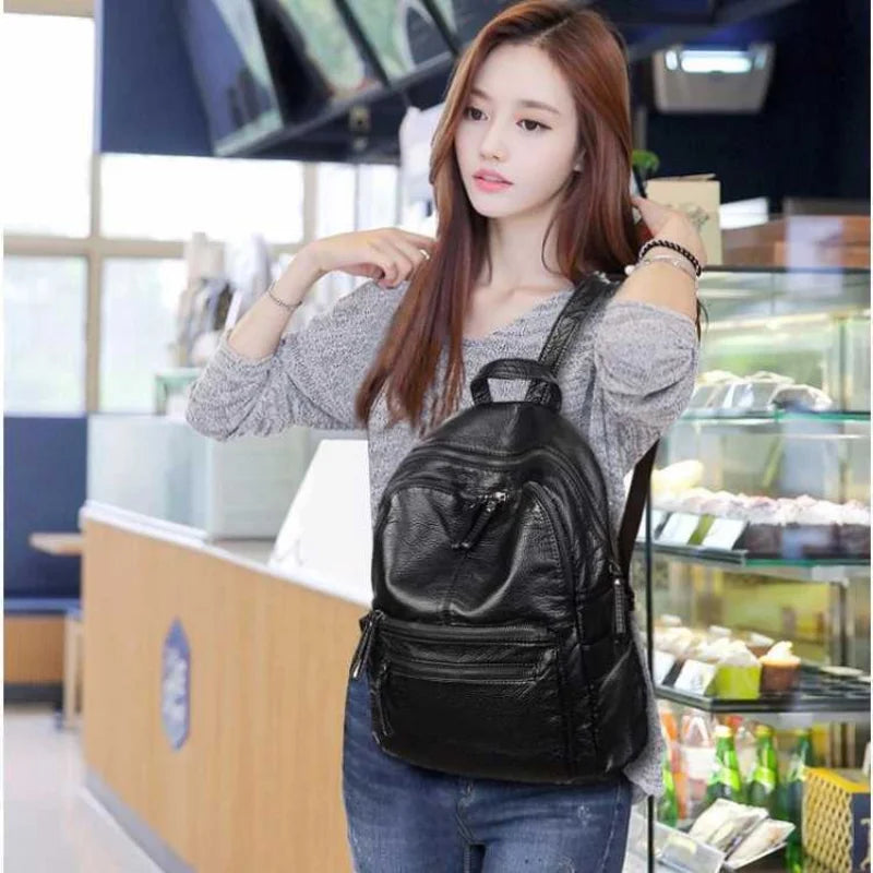 Vintage Shoulder Bag Women High Capacity Travel Backpack