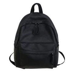 Soft Leather Backpacks High Women Laptop Backpack Solid College School Bags