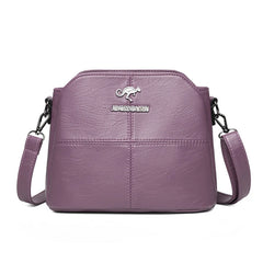Soft Leather Middle-aged Mother Shoulder Bag Casual Diagonal Bag