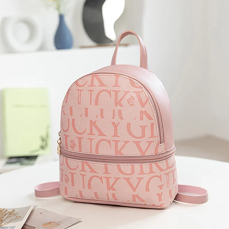 Stylish Small Leather Female Backpack Women Shoulder Bag Mini Bagpack