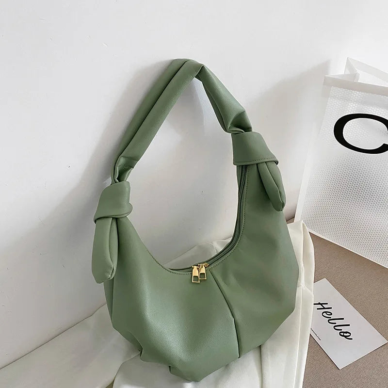 Women's Half-moon Crossbody Bag, Dumpling Handbag and Purse