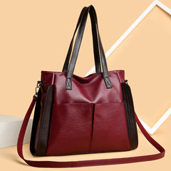 Leather Shoulder Bag Women Large Capacity Tote Handbag and Purse