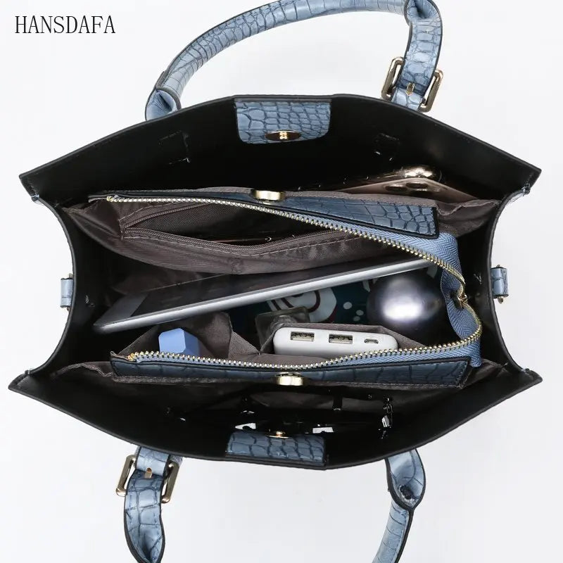 Soft Leather Large Capacity Women Shoulder Bags