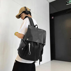 Soft Leather Men's Backpacks High Women Man Backpack Girl Back Pack Laptop Bag L
