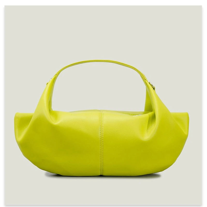 Soft Leather One Shoulder Armpit Bag For Ladies