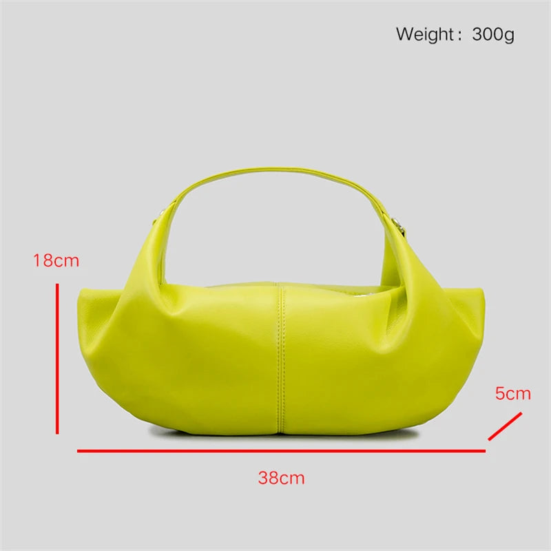 Soft Leather One Shoulder Armpit Bag For Ladies