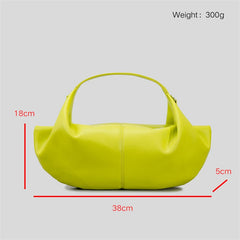 Soft Leather One Shoulder Armpit Bag For Ladies