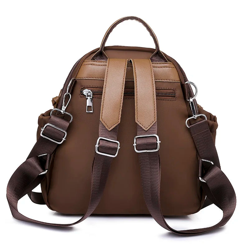 Soft Leather School Backpack Anti-theft Travel Backpack