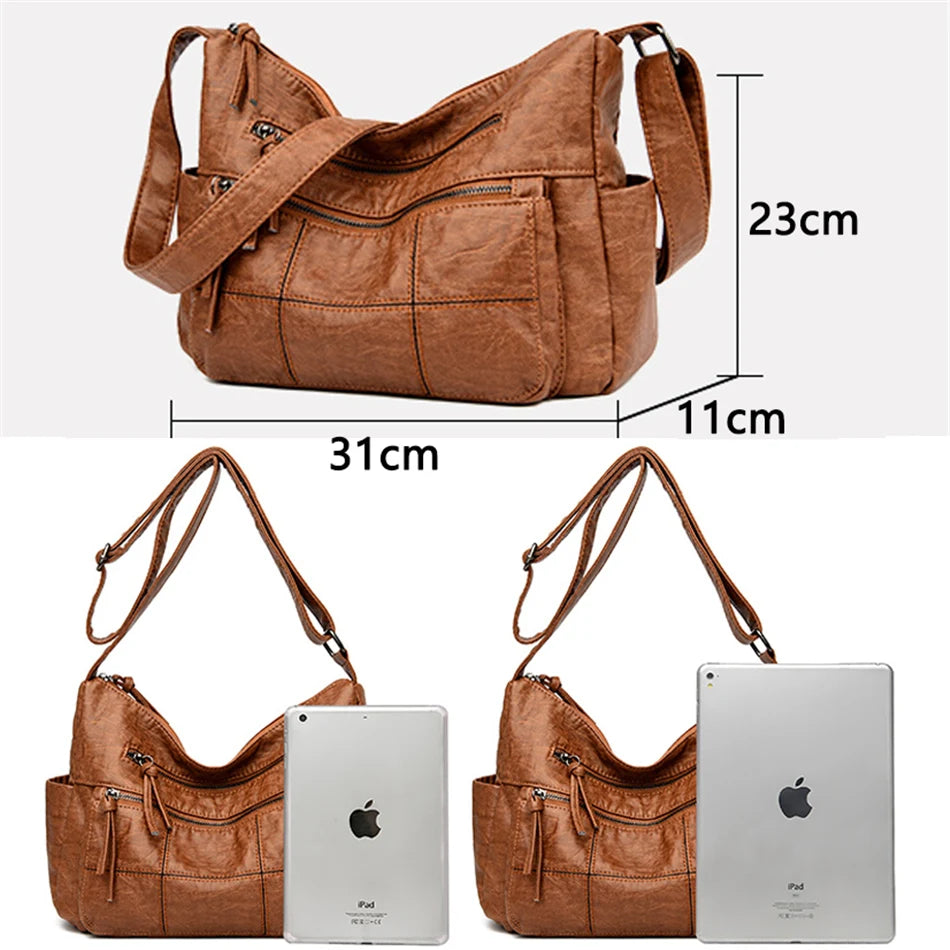 Soft Leather Crossbody Shoulder Bag for Women Handbags