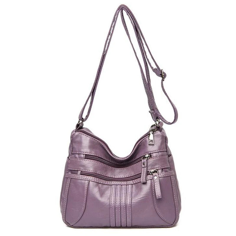 Soft Leather Casual Shoulder Bag For Women
