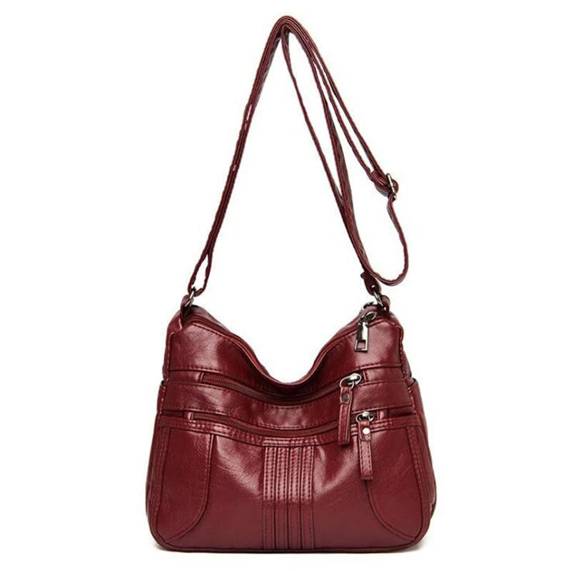 Soft Leather Casual Shoulder Bag For Women