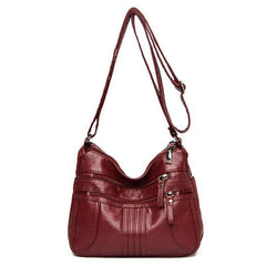 Soft Leather Casual Shoulder Bag For Women