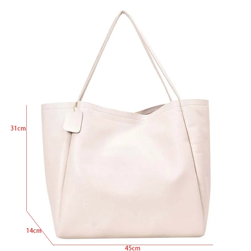 Soft Leather Women's Bag Shoulder Handbag Purse Top-Handle Office Bag