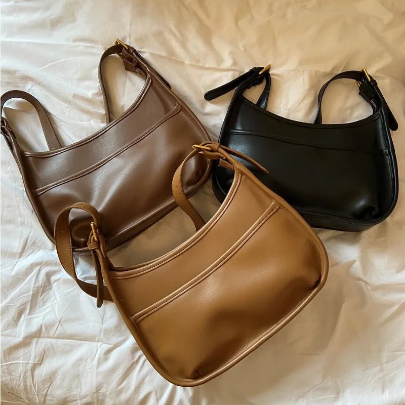 Vintage Woman's Shoulder Bag Crossbody Tote Handbag