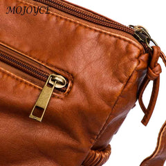 Vintage Crossbody Bag with Multiple Pockets and Top Handle