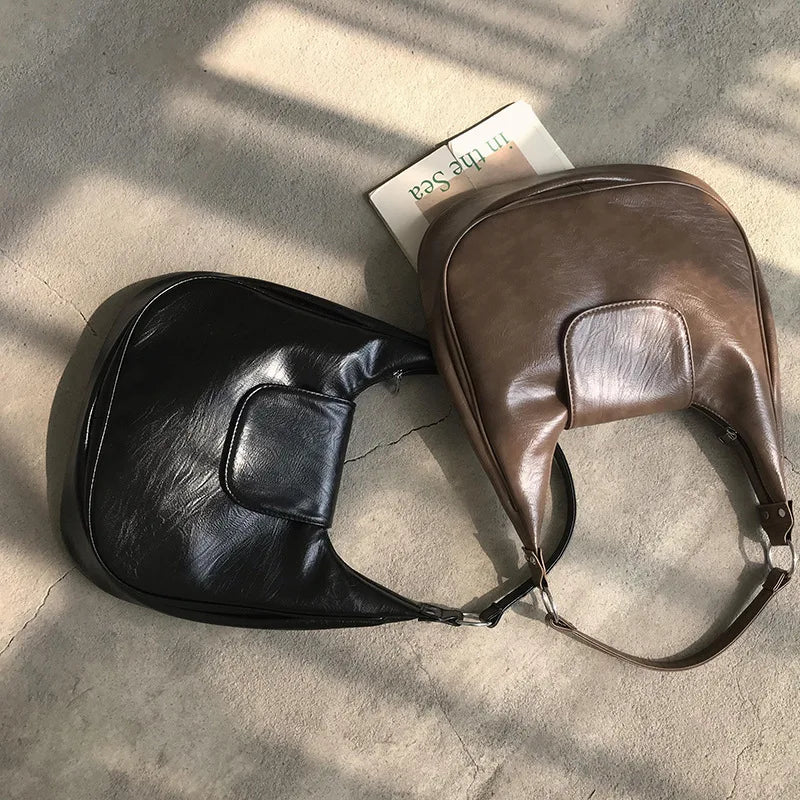Soft PU Leather Shoulder Bag for Women Large Capacity Handbag