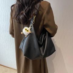 Soft PU Leather Shoulder Bags For Women Solid Casual Packages Classic Handbags