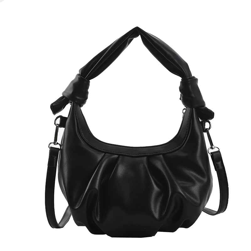 Soft PU Leather Crossbody Bag For Women Solid Shoulder Purses Handbags