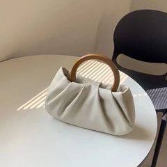 Soft PU Leather Women Clutch Purse Handbags Solid Ladies Mini Tote