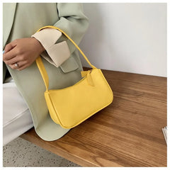 Purple PU Leather Underarm Bag for Women