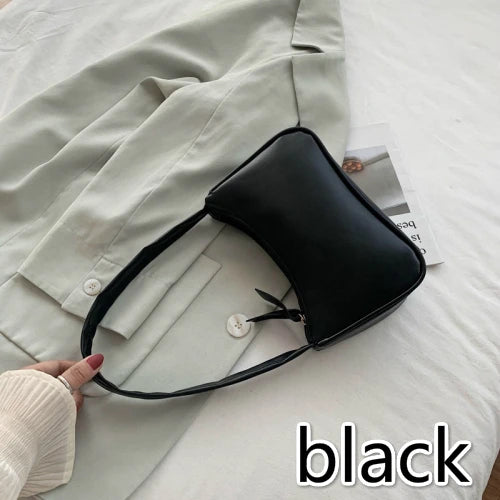 Purple Underarm Bag Retro Solid Ladies Hobos Handbags Girls Small Shoulder Bags