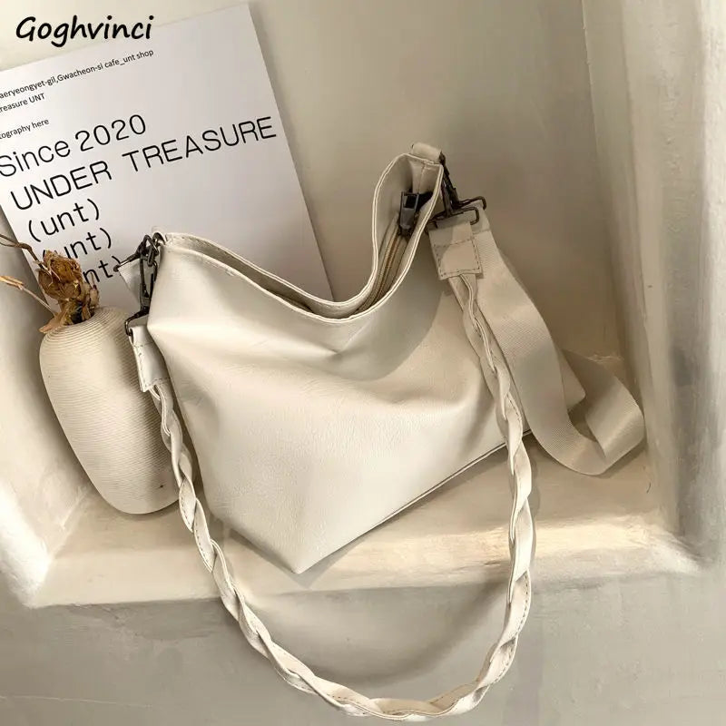 PU Leather Shoulder Bag Casual Office Ladies Cross-body