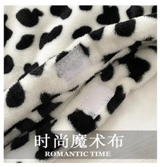 Fluffy Fur Bear Handbag Soft Plush Shoulder Tote Bag for Women