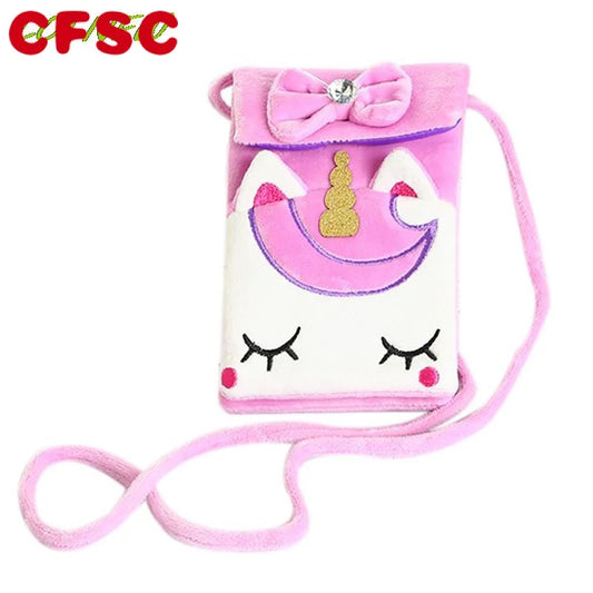 Soft Plush Unicorn Children Coin Purse Girl Shoulder Bag