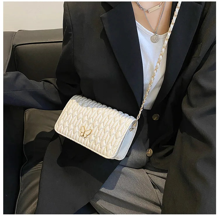 Green Chain Shoulder Bag Casual Women Purses Handbag