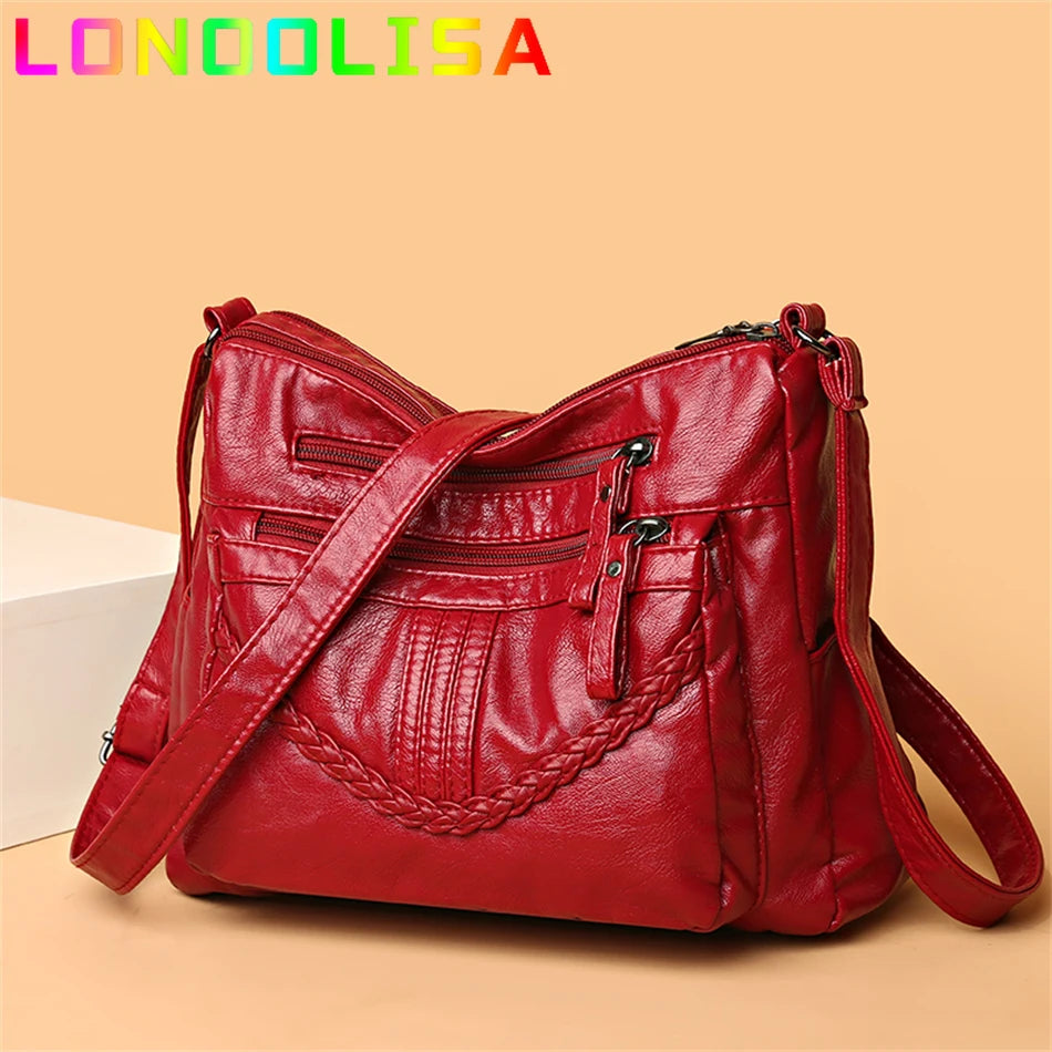Soft PU Leather Purses Handbags Women Messenger Bag Crossbody