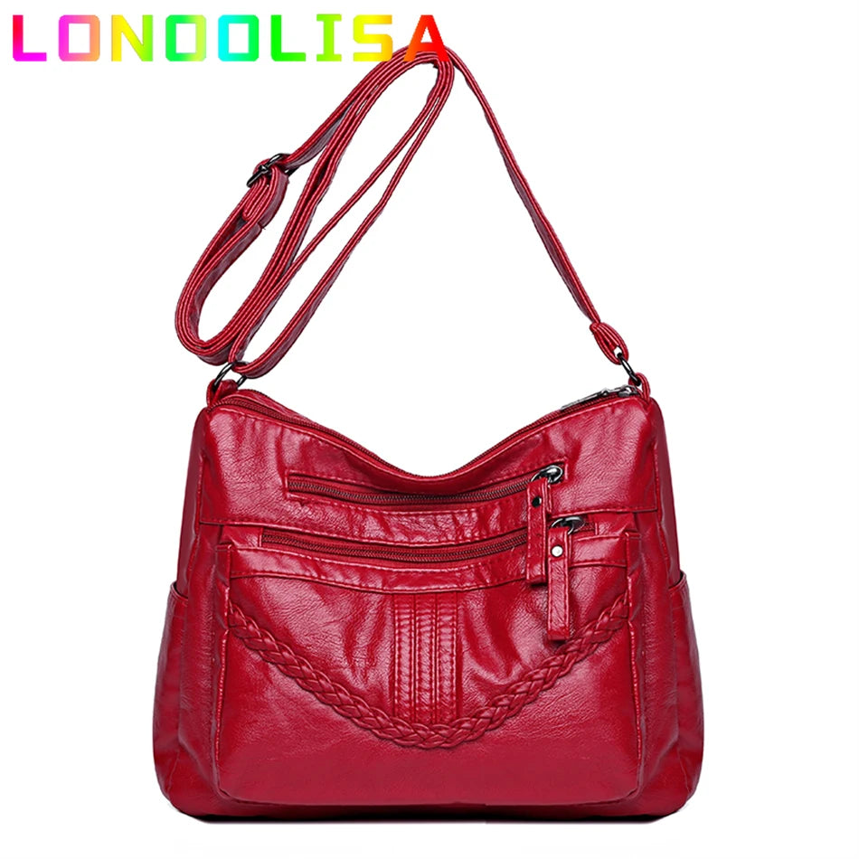Soft PU Leather Purses Handbags Women Messenger Bag Crossbody