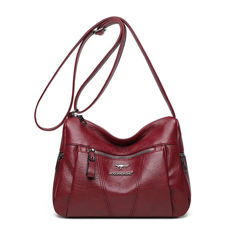 Vintage Crossbody Bag Large Capacity Female Messenger Sac