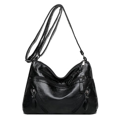 Soft Shoulder Bags for Women Zipper Purses Crossbody Bag
