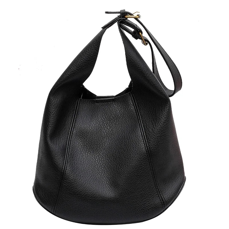 Vintage PU Leather Shoulder Bag for Women Hobo Handbag