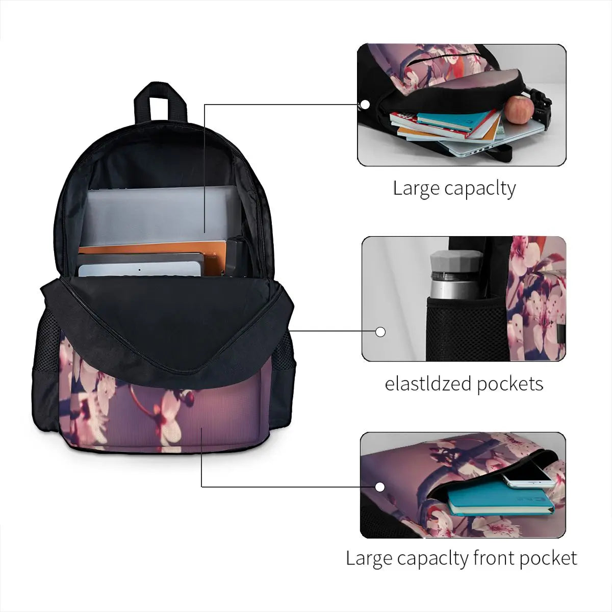 Soft Spring III Backpacks Men's & Women's Bag with Zipper