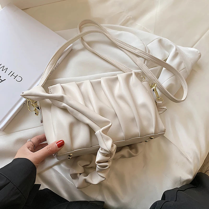 Soft Small PU Leather Crossbody Bag Casual Shoulder Handbag
